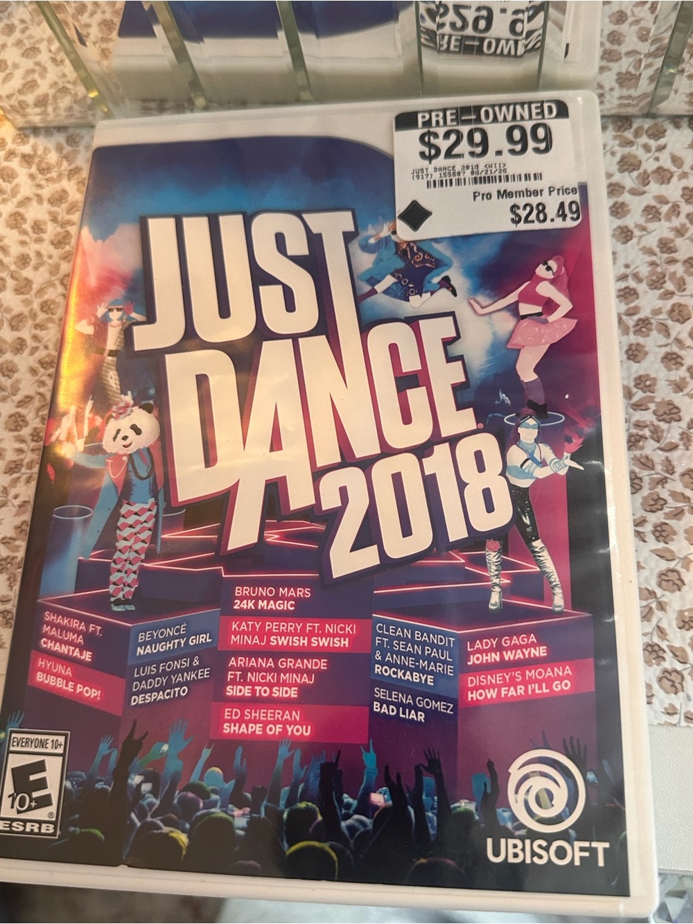 Ubisoft Just Dance 2018 Video Game - Purple / Blue Cover